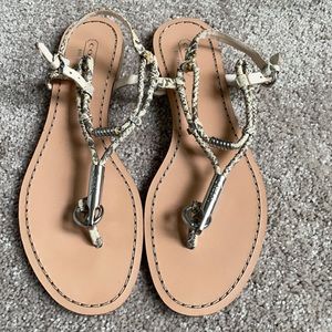 Coach snake skin sandals